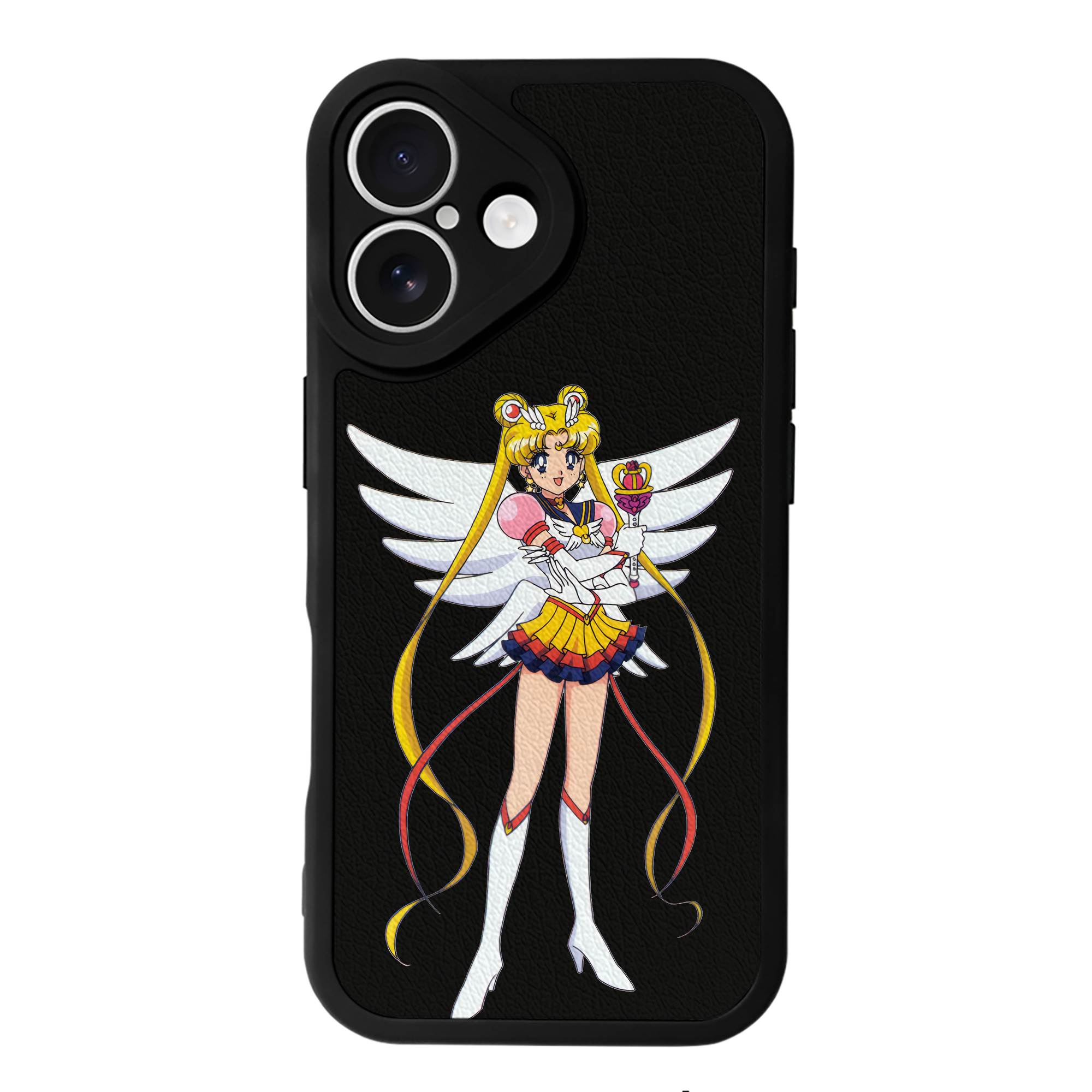 （画像用） 美少女戦士セーラームーン 月野 うさぎ つきの うさぎ Sailor Moon Tsukino Usagi 【iPhone 16シリーズ対応】シリコンスマホケース（レザー調） 材質：シリコン
